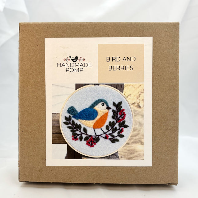 Bird and Berries Fibre Painting Kit