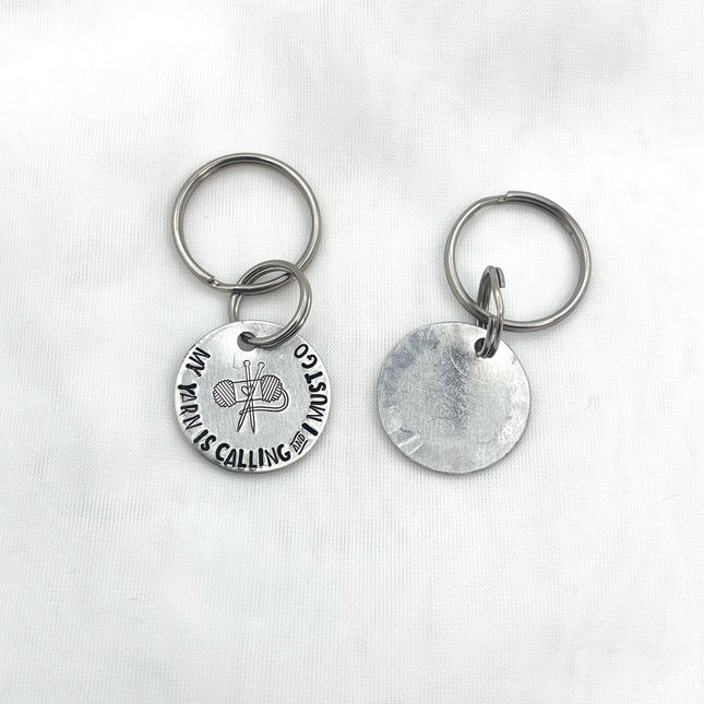 Hand Stamped Keychain Charm