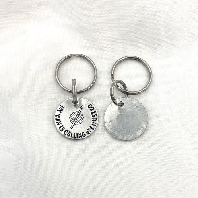 Hand Stamped Keychain Charm